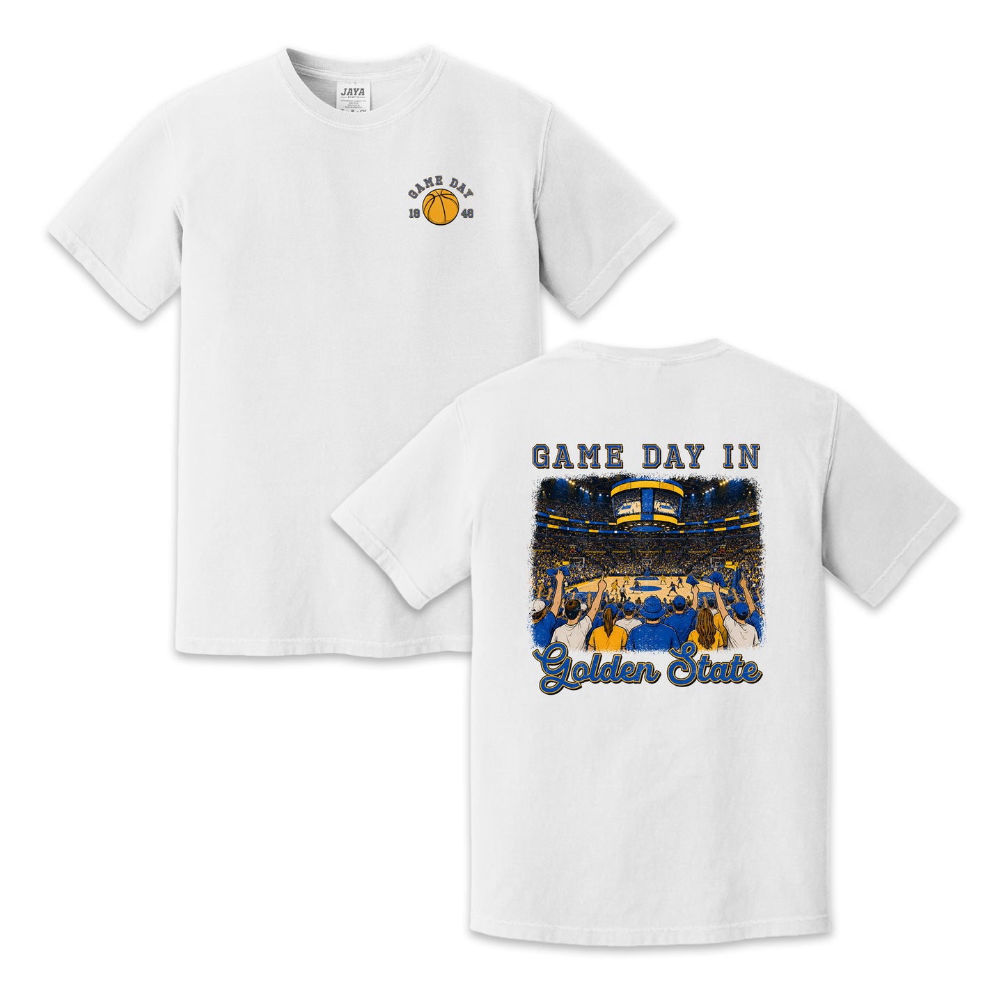 Vintage Golden State Basketball Game Day Arena Crowd T-Shirt