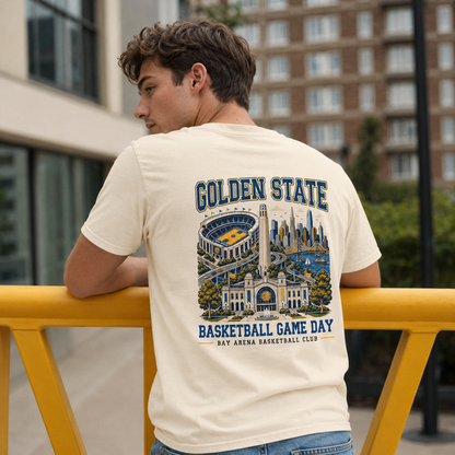 Golden State Basketball Game Day Two Sided T-Shirt