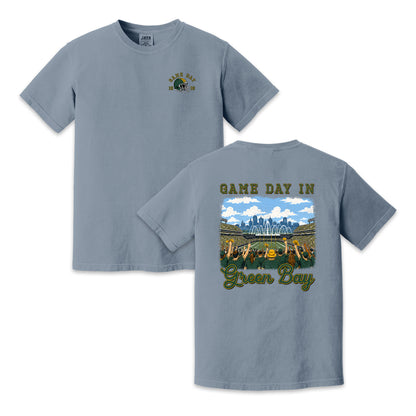 Vintage Green Bay Football Game Day Stadium Crowd T-Shirt