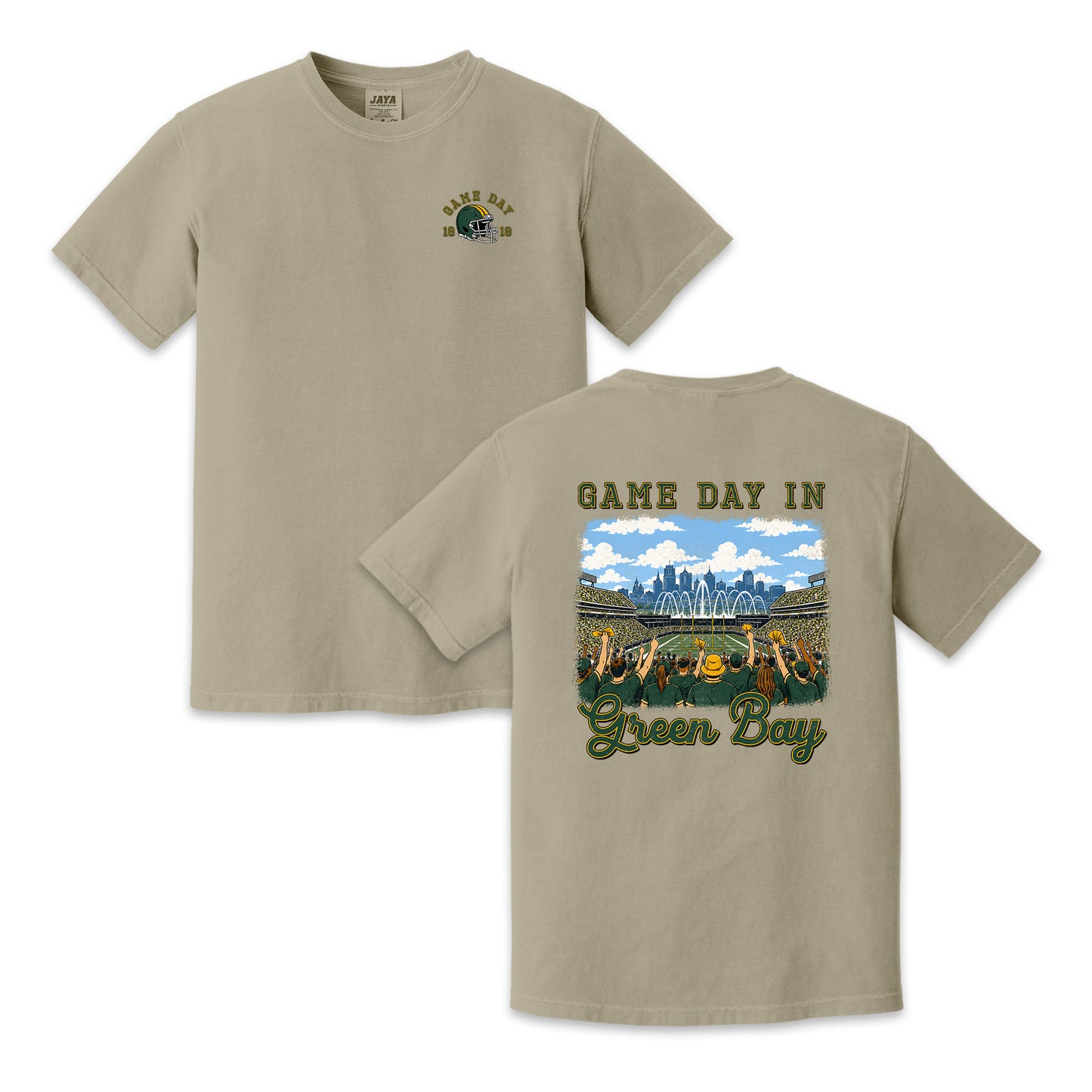 Vintage Green Bay Football Game Day Stadium Crowd T-Shirt