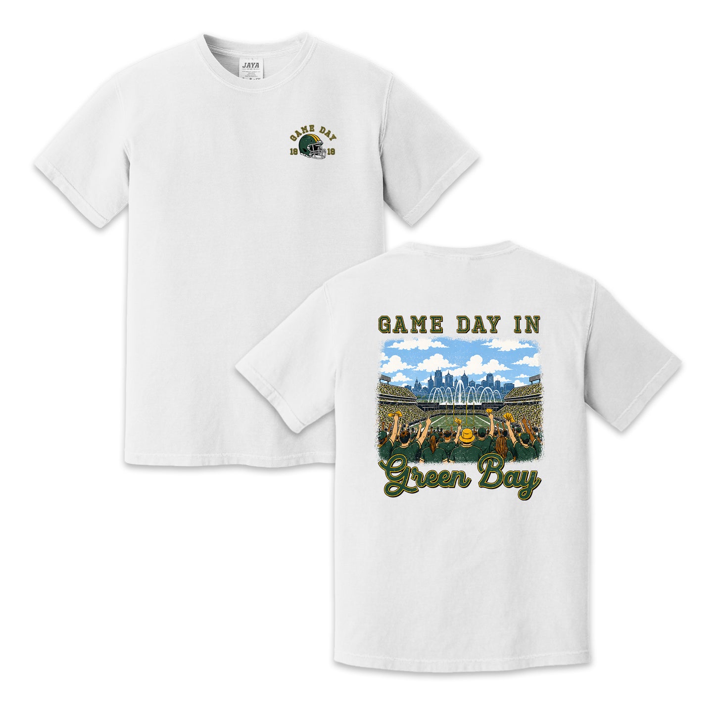 Vintage Green Bay Football Game Day Stadium Crowd T-Shirt