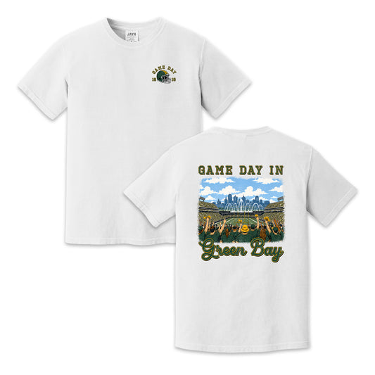 Vintage Green Bay Football Game Day Stadium Crowd T-Shirt