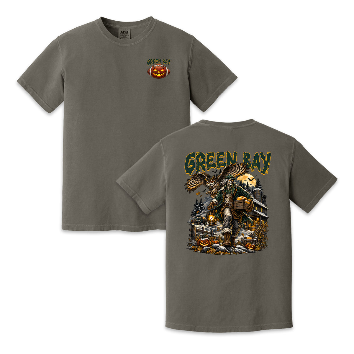 Green Bay Football Halloween Vintage Graphic T-Shirt