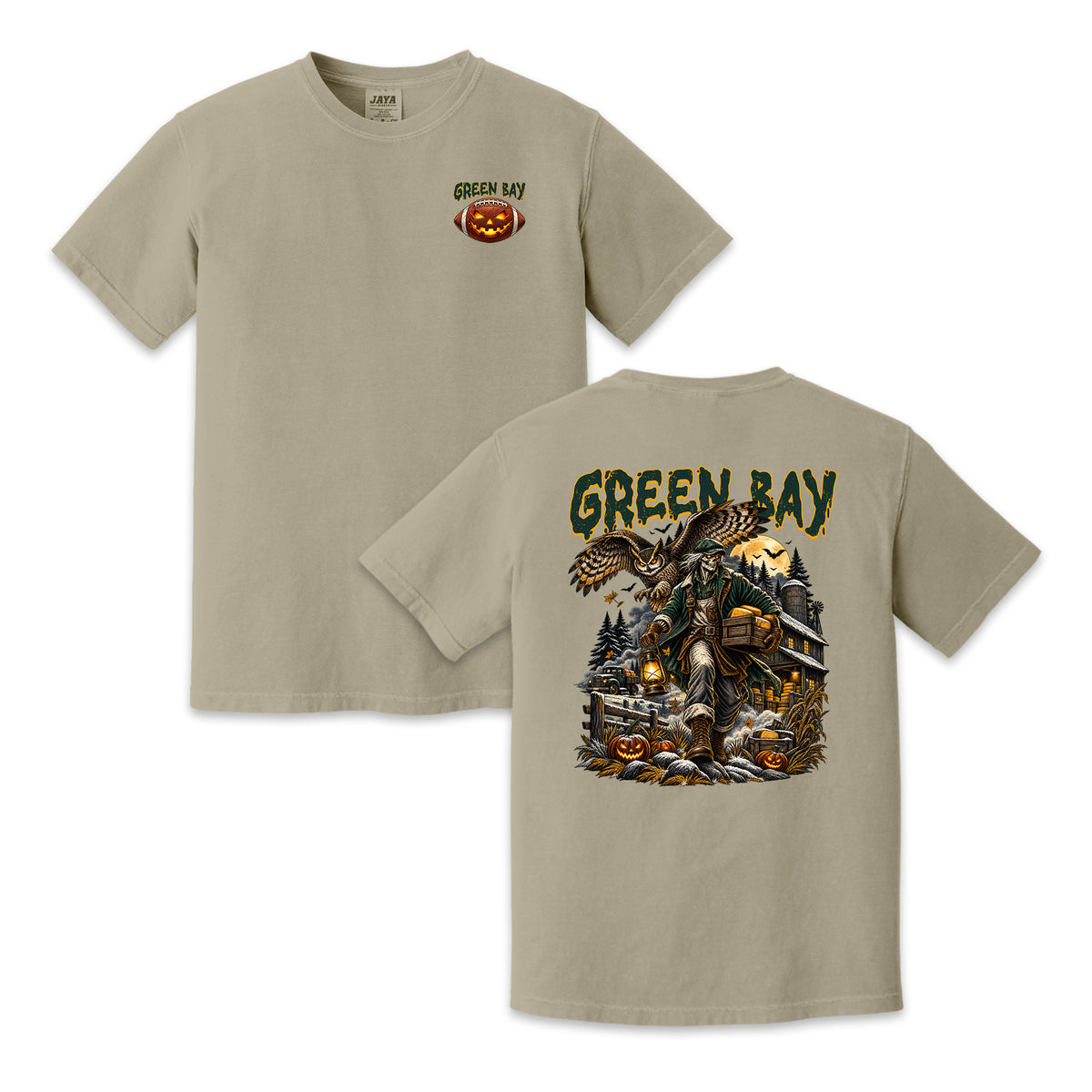 Green Bay Football Halloween Vintage Graphic T-Shirt