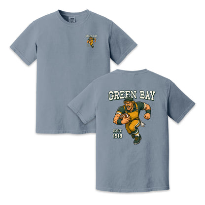 Green Bay Football Worker Two-Sided Graphic T-Shirt, Retro Game Day Sports Tee, Unisex Football Fan Gift Shirt