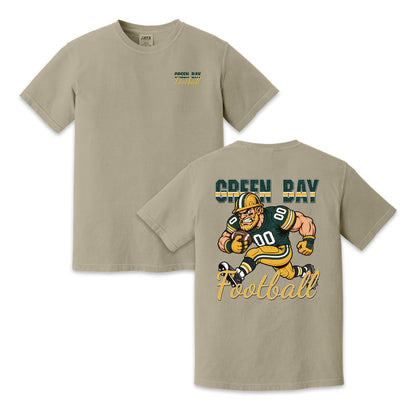 Green Bay Football Player Graphic T-Shirt, Vintage Sports City Tee for Football Fans