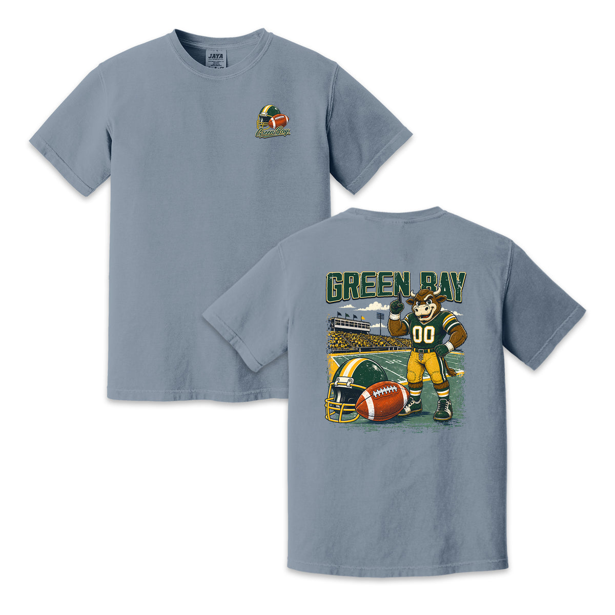 Green Bay Football Mascot Vintage Graphic T-Shirt