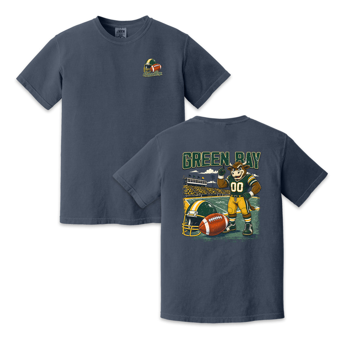 Green Bay Football Mascot Vintage Graphic T-Shirt