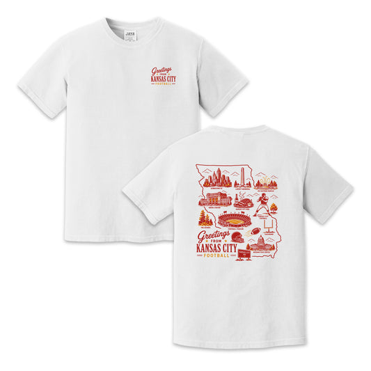 Kansas City Football Missouri Map Graphic T-Shirt