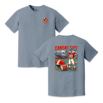 Kansas City Football Mascot Vintage Graphic T-Shirt