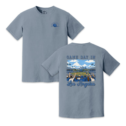 Vintage Los Angeles Baseball Game Day Stadium Crowd T-Shirt