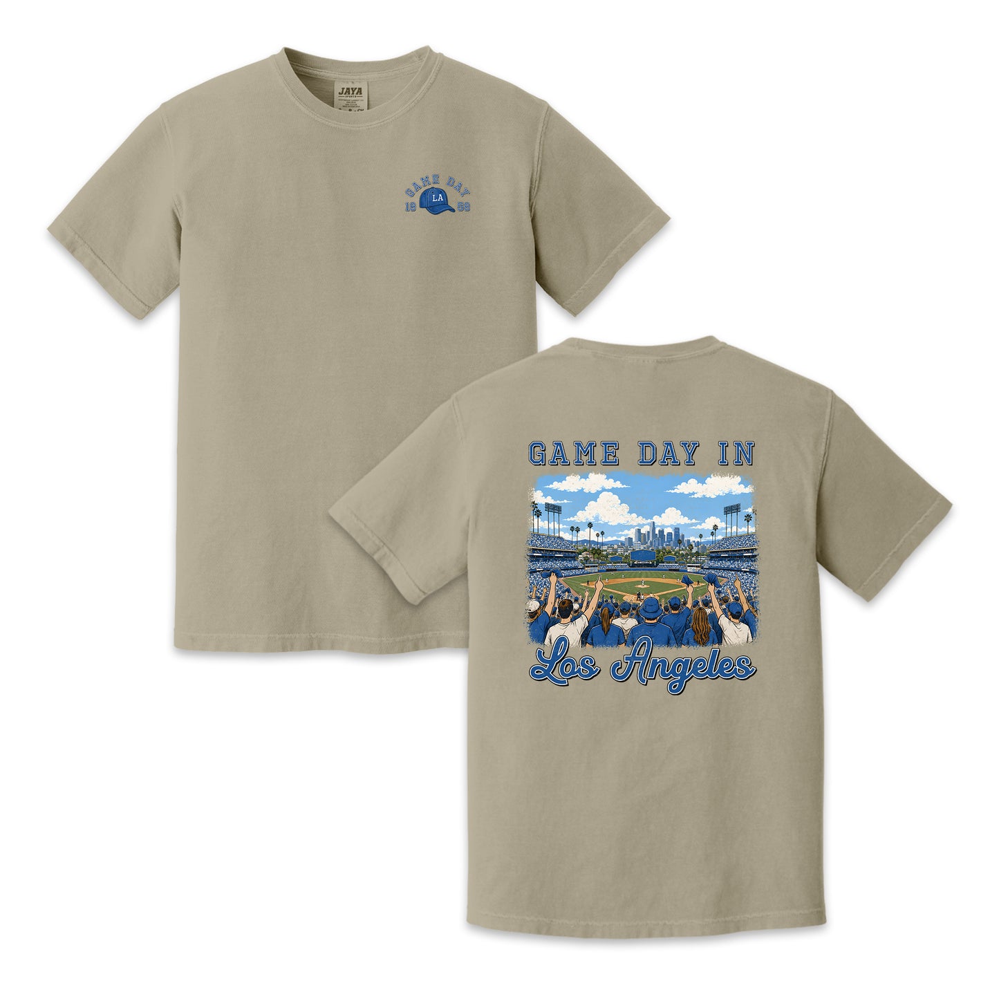 Vintage Los Angeles Baseball Game Day Stadium Crowd T-Shirt