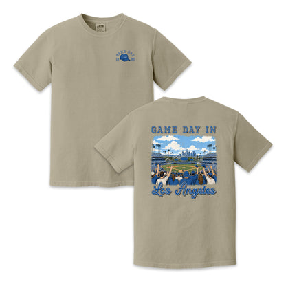Vintage Los Angeles Baseball Game Day Stadium Crowd T-Shirt