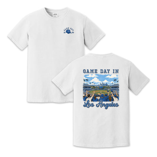 Vintage Los Angeles Baseball Game Day Stadium Crowd T-Shirt