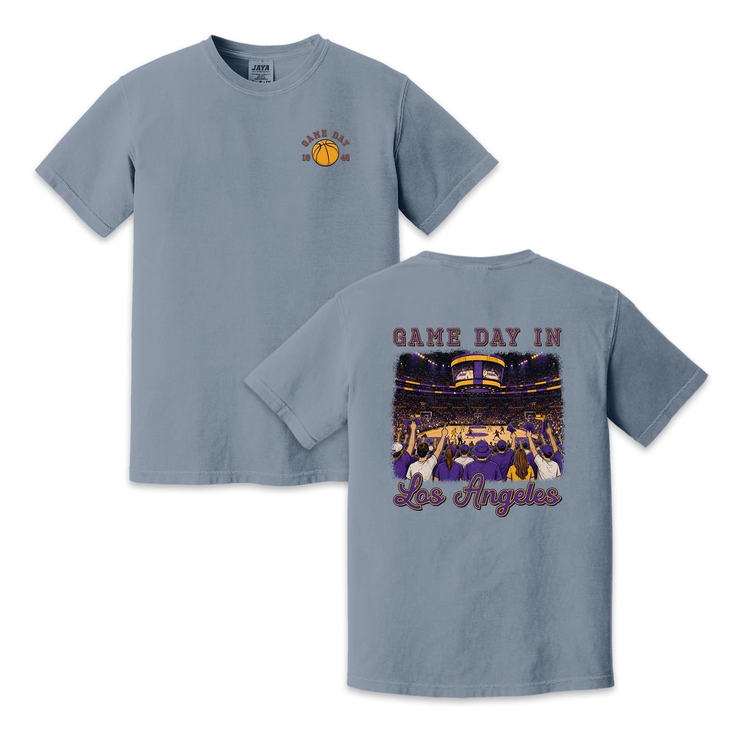 Vintage Los Angeles Basketball Game Day Arena Crowd T-Shirt