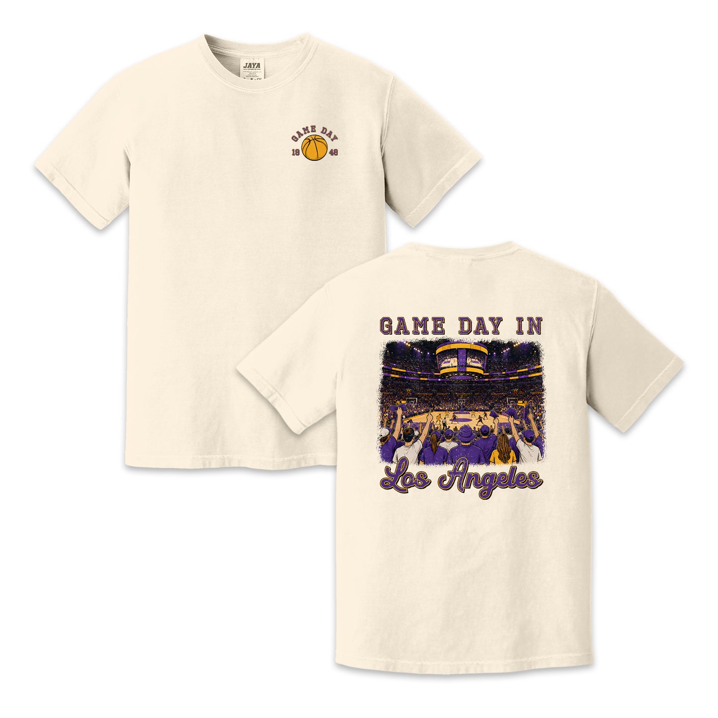 Vintage Los Angeles Basketball Game Day Arena Crowd T-Shirt