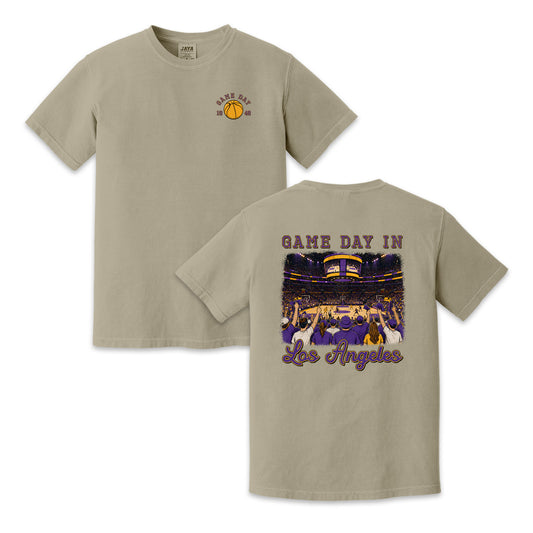 Vintage Los Angeles Basketball Game Day Arena Crowd T-Shirt