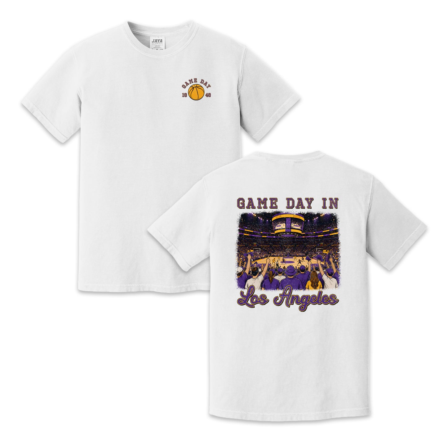 Vintage Los Angeles Basketball Game Day Arena Crowd T-Shirt