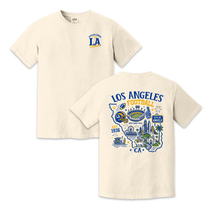 Los Angeles Football California Map Graphic T-Shirt