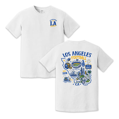 Los Angeles Football California Map Graphic T-Shirt