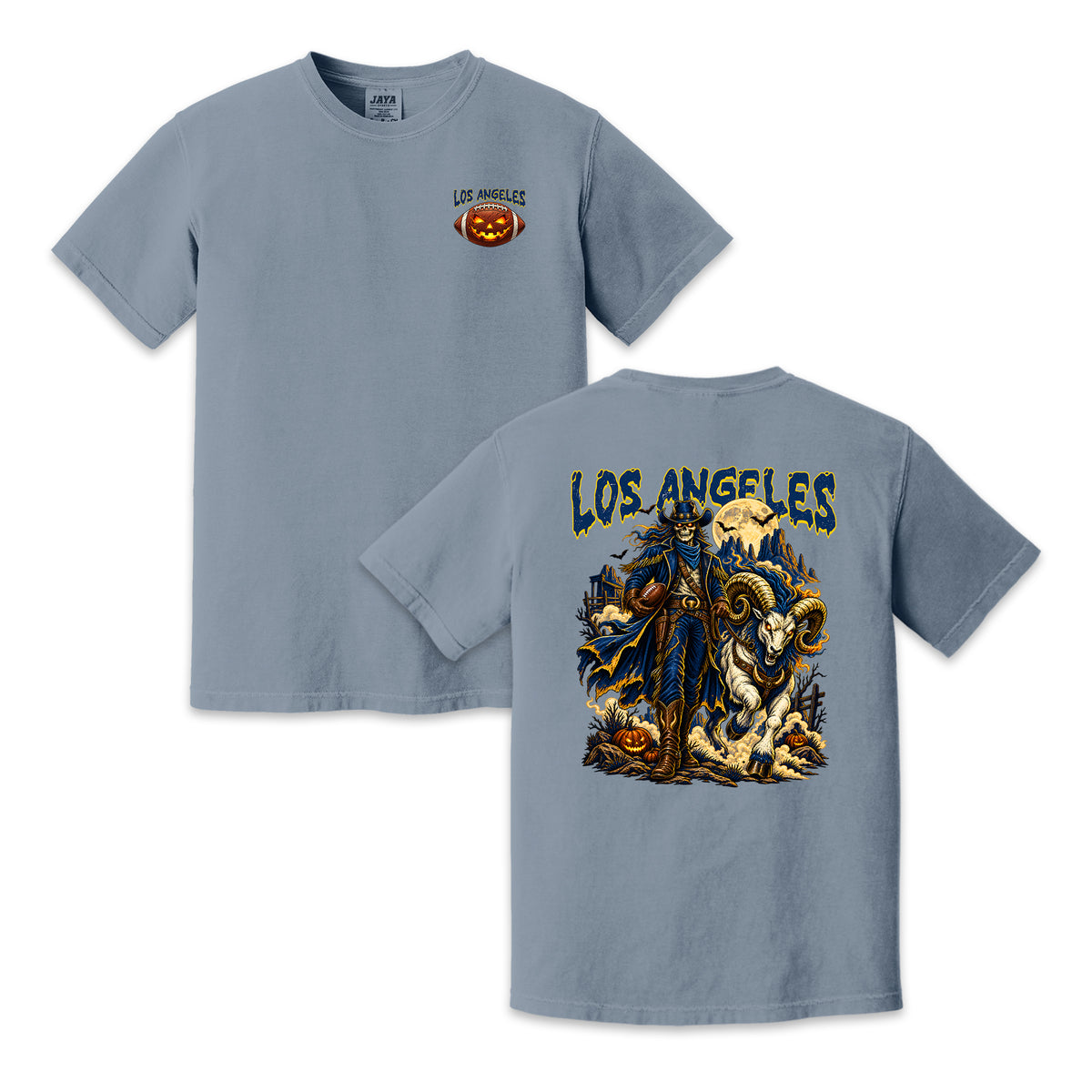 Los Angeles Football Halloween Ram Vintage Graphic T-Shirt