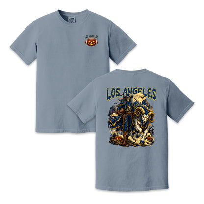 Los Angeles Football Halloween Ram Vintage Graphic T-Shirt