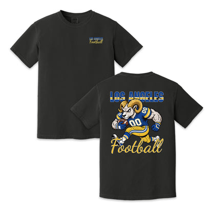 Los Angeles Football Ram Graphic T-Shirt, Vintage Sports City Tee for Football Fans