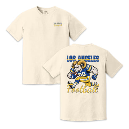 Los Angeles Football Ram Graphic T-Shirt, Vintage Sports City Tee for Football Fans