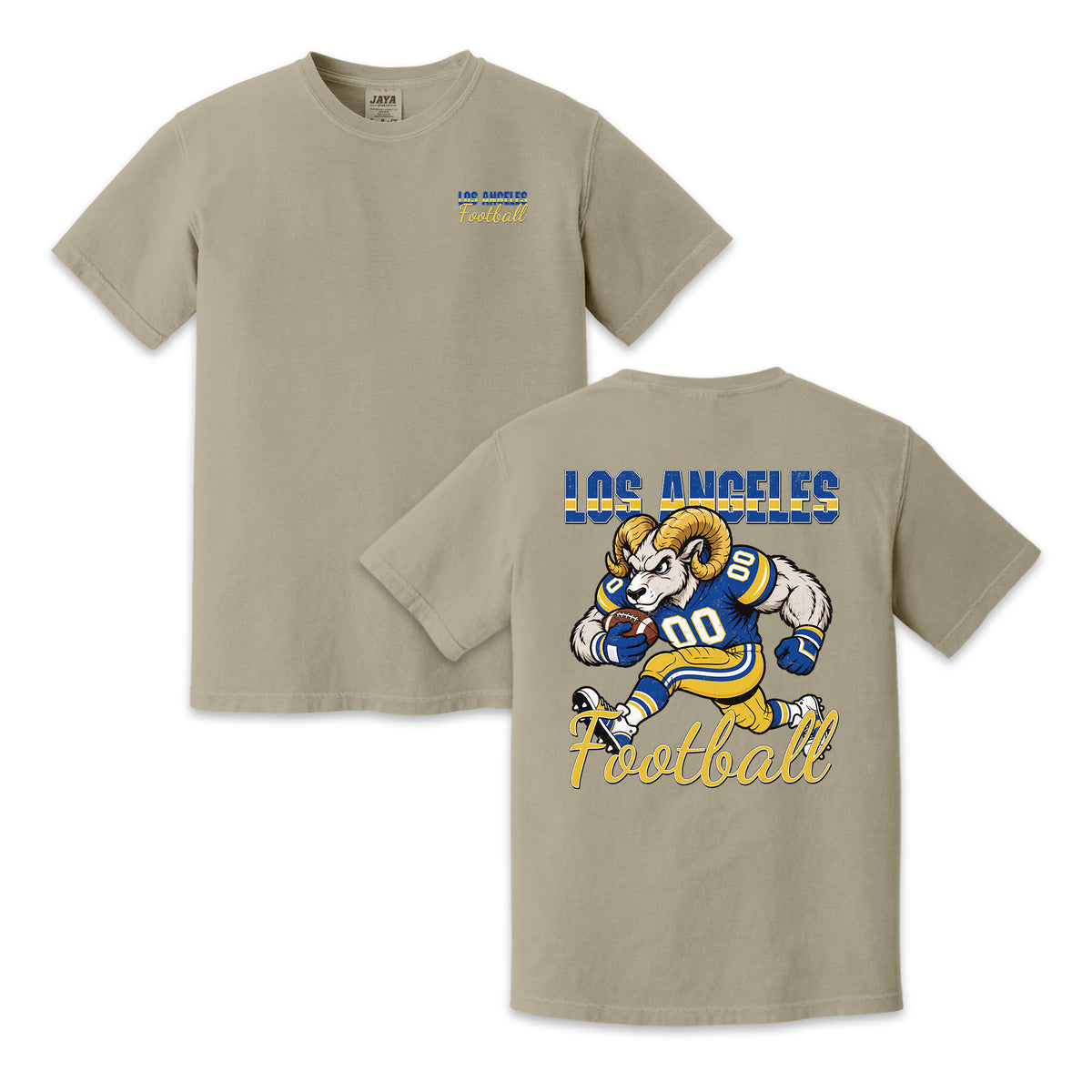 Los Angeles Football Ram Graphic T-Shirt, Vintage Sports City Tee for Football Fans