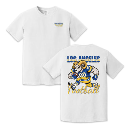 Los Angeles Football Ram Graphic T-Shirt, Vintage Sports City Tee for Football Fans