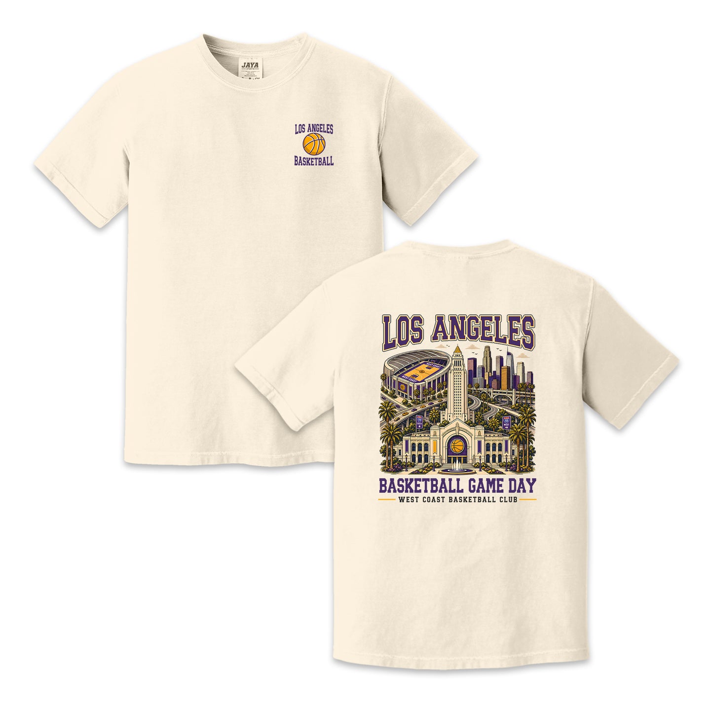 Los Angeles Basketball Two Sided T-Shirt