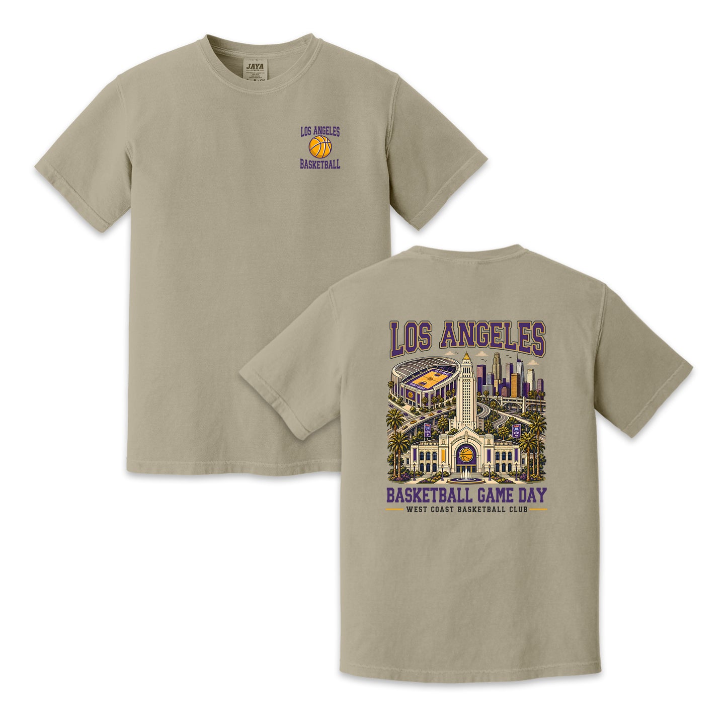 Los Angeles Basketball Two Sided T-Shirt