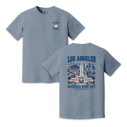 Los Angeles Baseball Game Day Two Sided T-Shirt