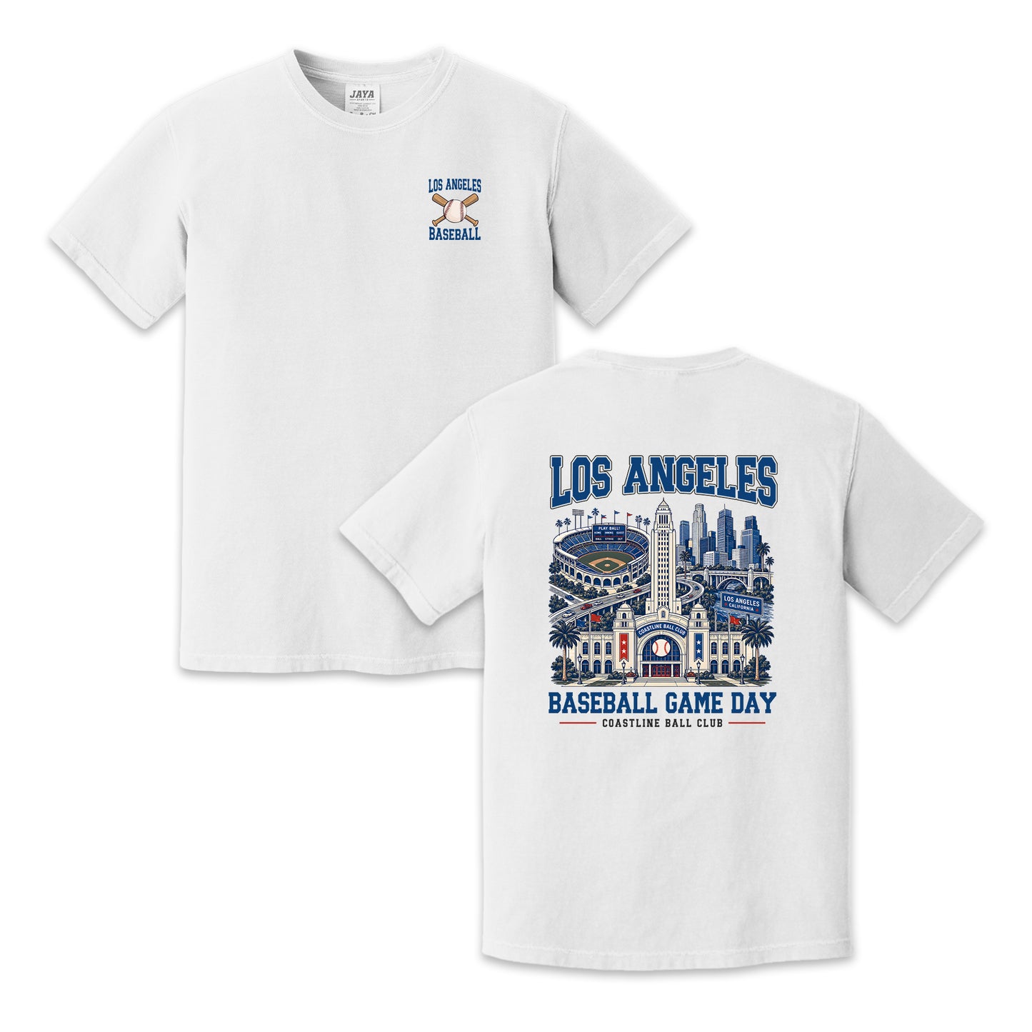 Los Angeles Baseball Game Day Two Sided T-Shirt