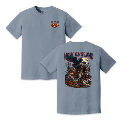 New England Football Halloween Minuteman Vintage Graphic T-Shirt