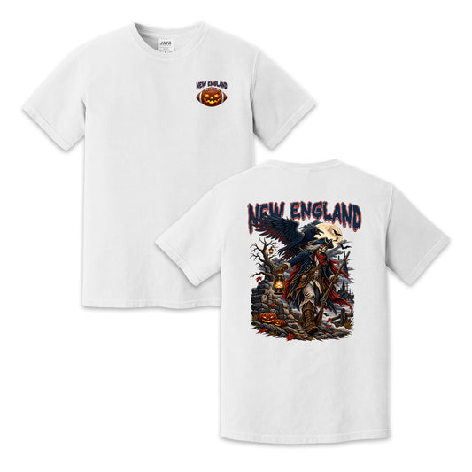 New England Football Halloween Minuteman Vintage Graphic T-Shirt