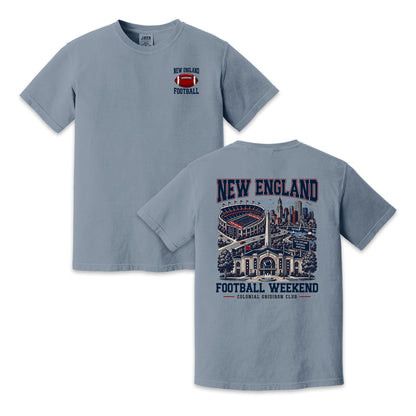 New England Football Weekend Vintage Graphic T-Shirt