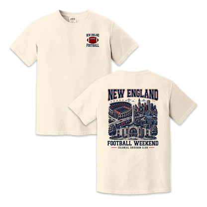 New England Football Weekend Vintage Graphic T-Shirt