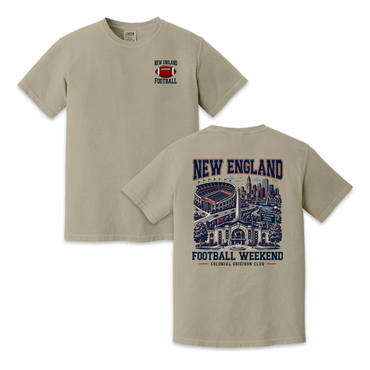 New England Football Weekend Vintage Graphic T-Shirt