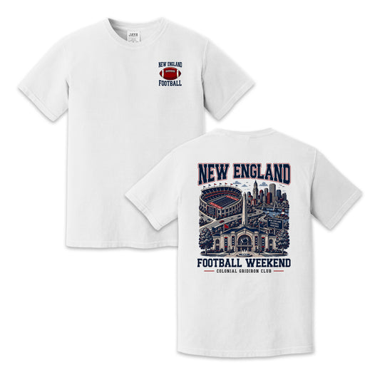 New England Football Weekend Vintage Graphic T-Shirt