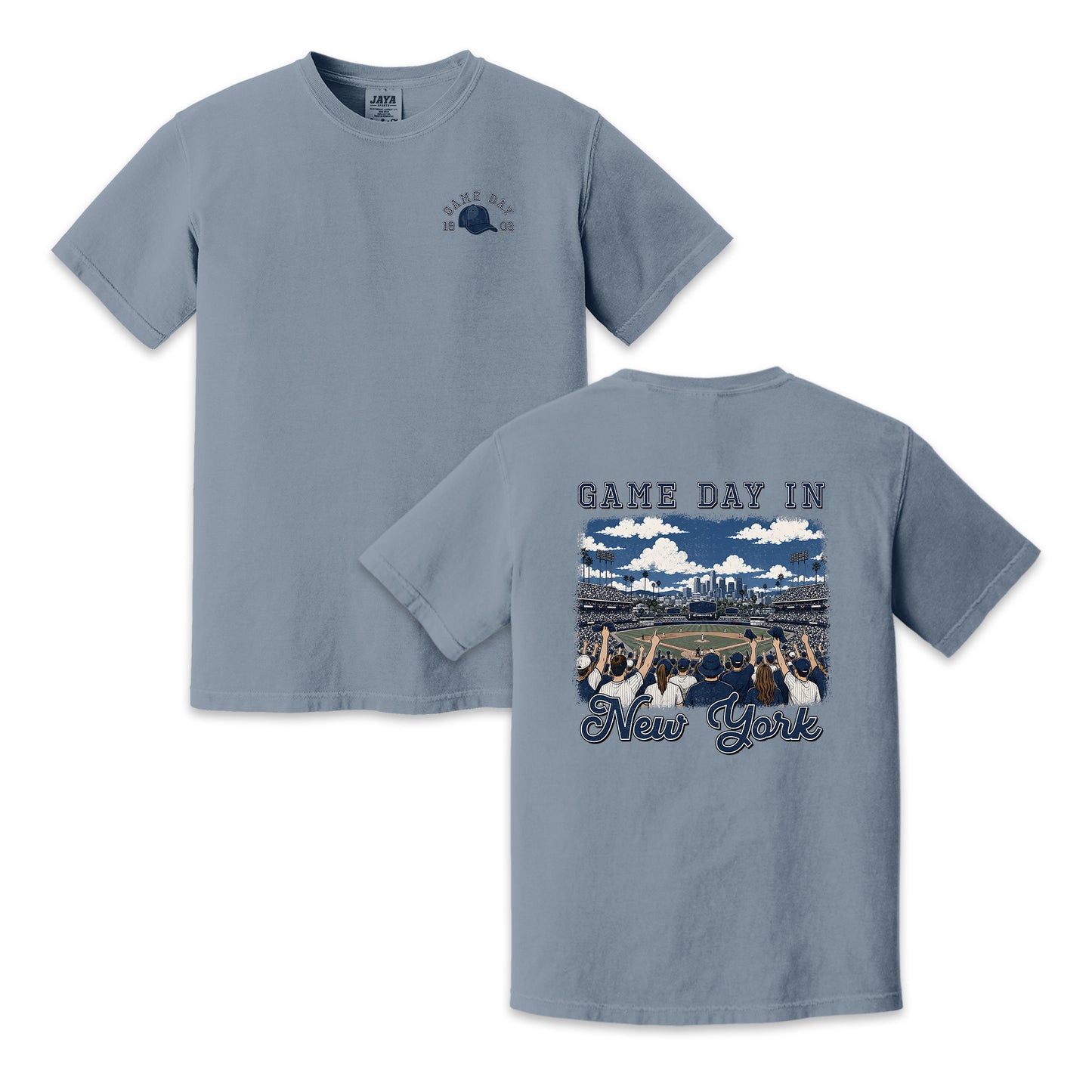 Vintage New York Baseball Game Day Stadium Crowd T-Shirt