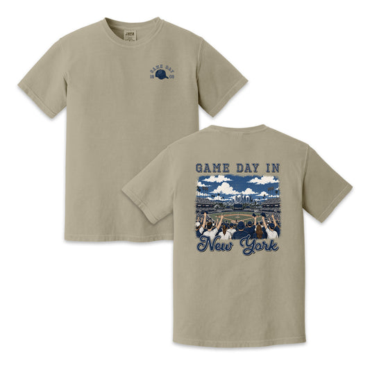 Vintage New York Baseball Game Day Stadium Crowd T-Shirt