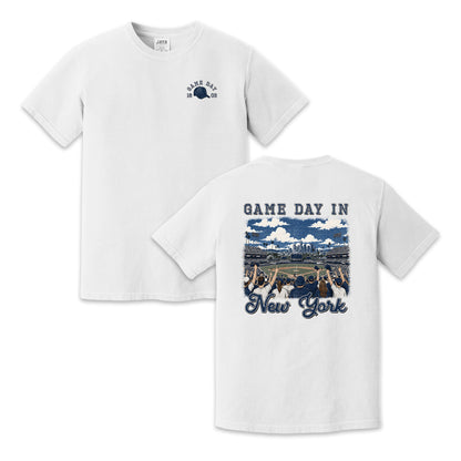 Vintage New York Baseball Game Day Stadium Crowd T-Shirt