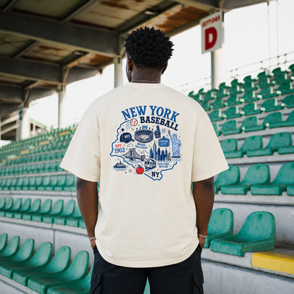 New York Baseball New York Map T-Shirt
