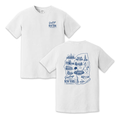 New York Baseball New York Map T-Shirt