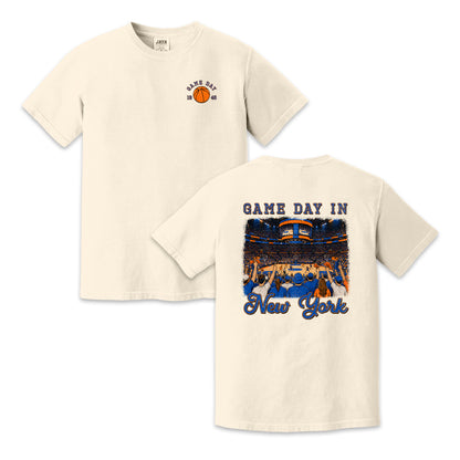 Vintage New York Basketball Game Day Arena Crowd T-Shirt