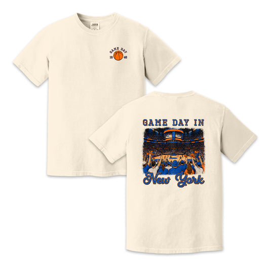 Vintage New York Basketball Game Day Arena Crowd T-Shirt