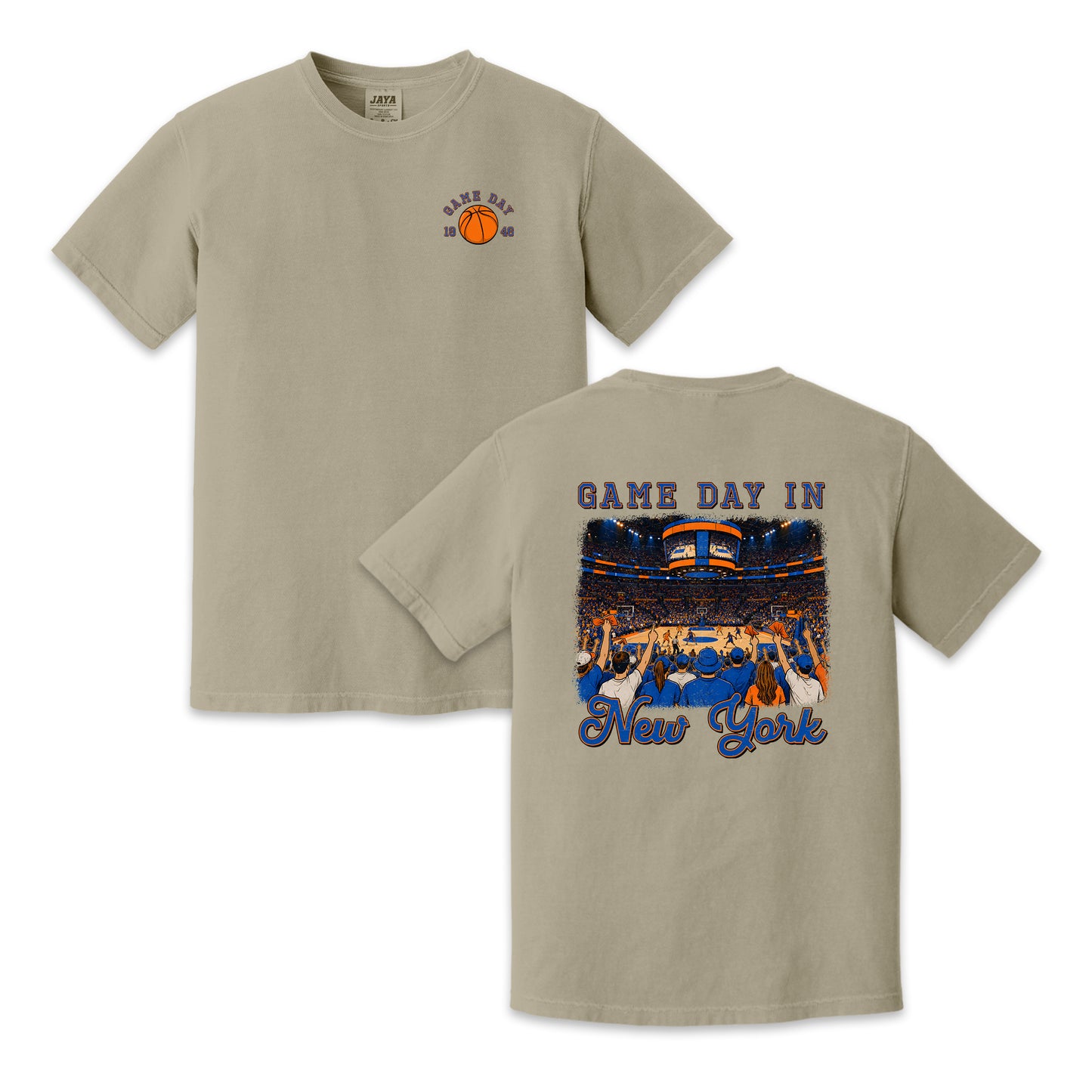 Vintage New York Basketball Game Day Arena Crowd T-Shirt