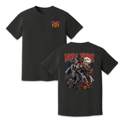 New York Football Halloween Gothic Vintage Graphic T-Shirt