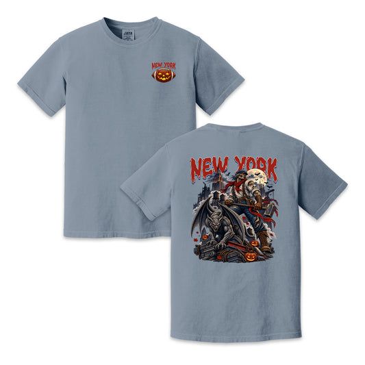 New York Football Halloween Gothic Vintage Graphic T-Shirt